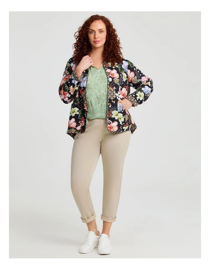 Lyocell Blend Washed Jogger in Nougat image 3