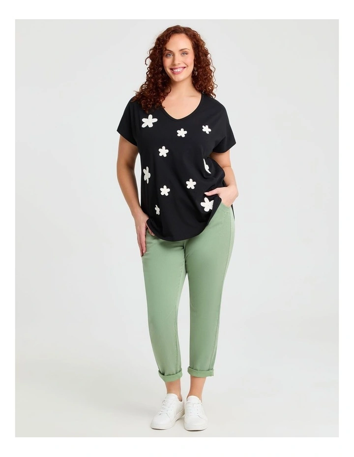 Lyocell Blend Washed Jogger in Shamrock image 3