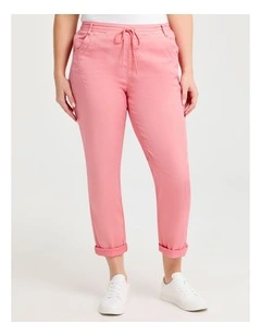 Lyocell Blend Washed Jogger Flamingo Pink