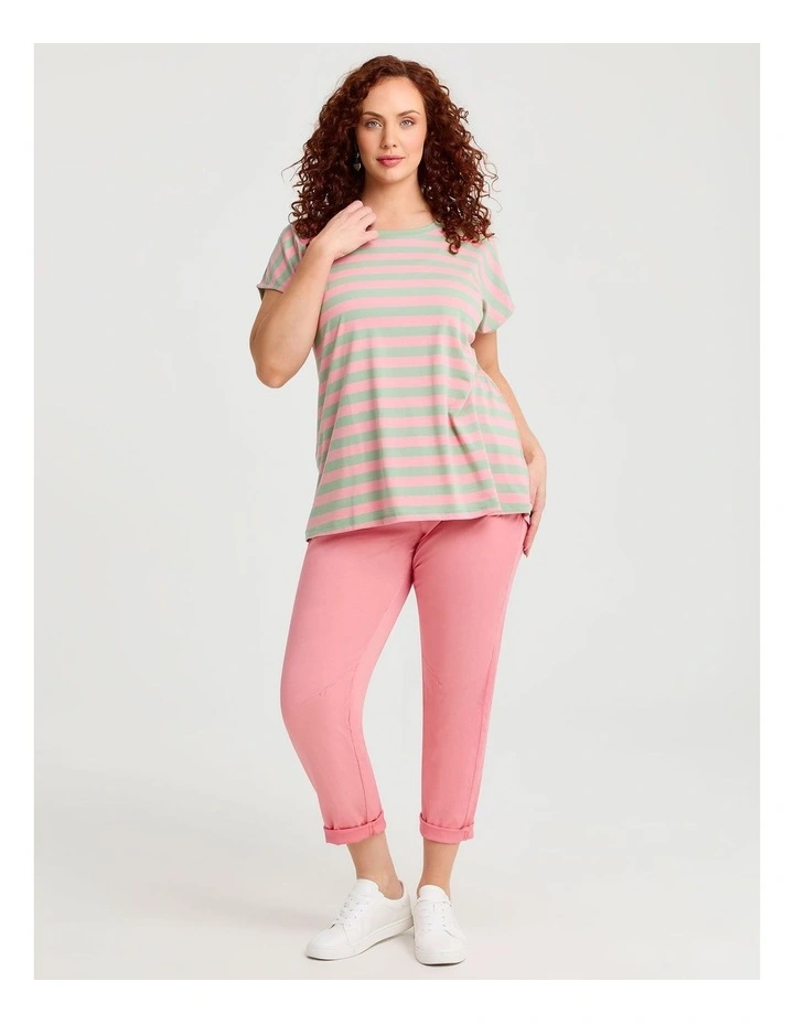 Lyocell Blend Washed Jogger Flamingo Pink image 3