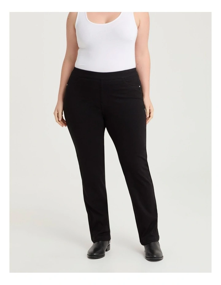 Best Friend Straight Leg Jeans in Black image 1