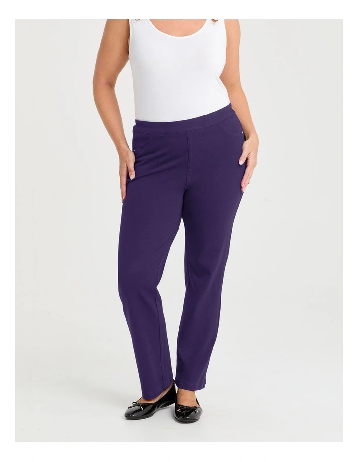 Best Friend Straight Leg Jean in Dark Liberty Purple image 1