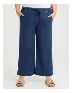 Super Stretch Elastic Waist Jean in Mid Ink