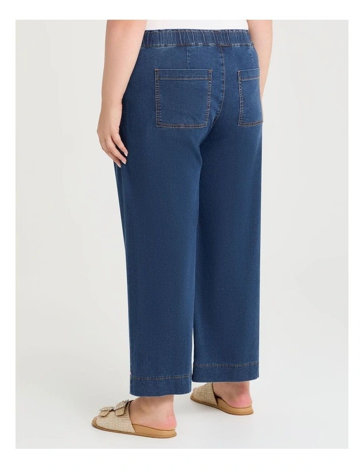 Super Stretch Elastic Waist Jean in Mid Ink image 2
