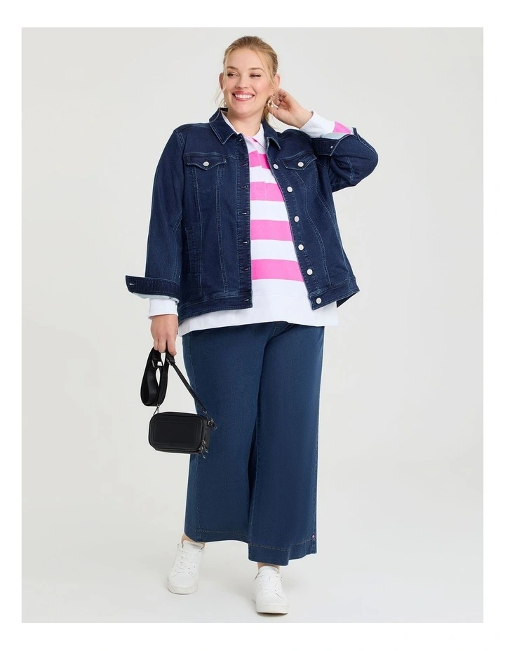 Super Stretch Elastic Waist Jean in Mid Ink image 4