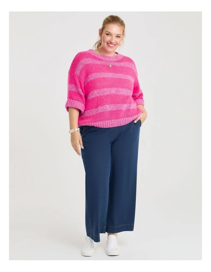 Neon Stripe Oversized Knit Jumper Stripe image 3