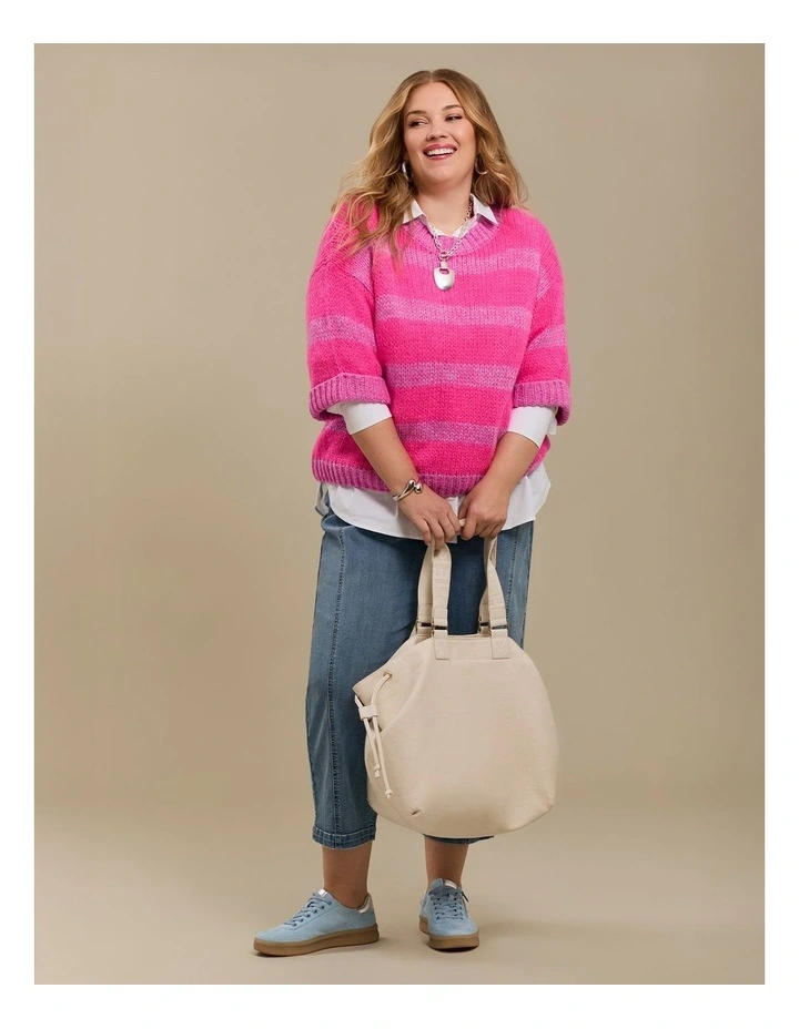 Neon Stripe Oversized Knit Jumper Stripe image 5