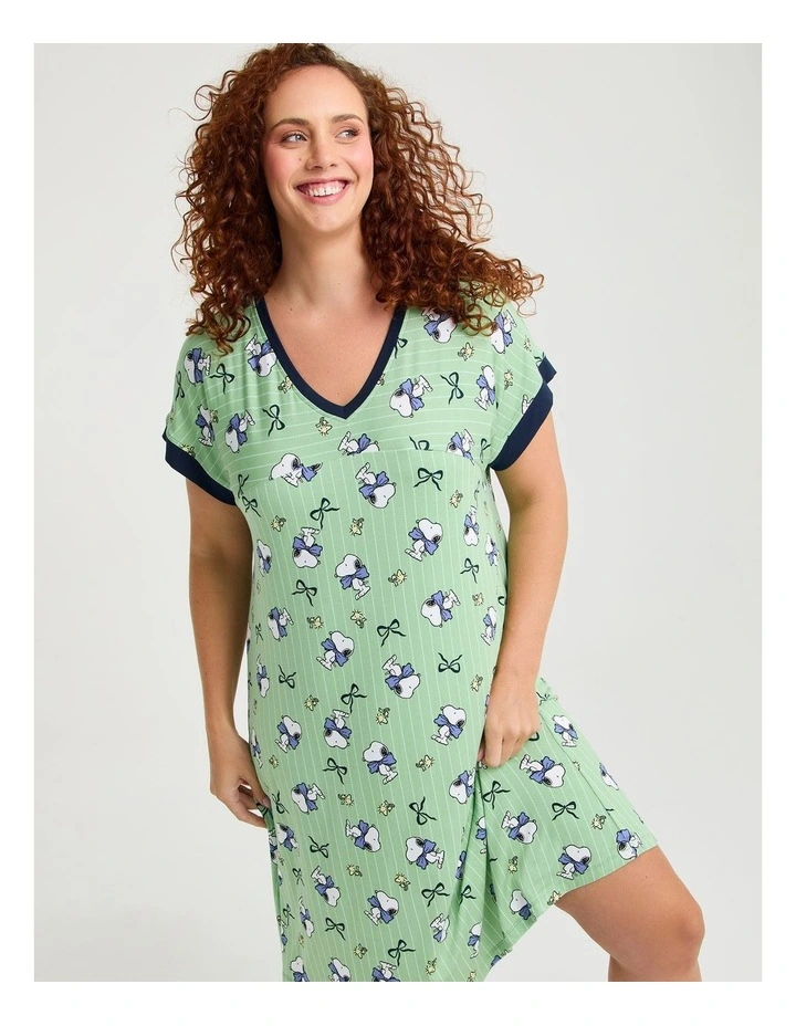 Peanuts Snoopy Bow Nightie in Print image 3