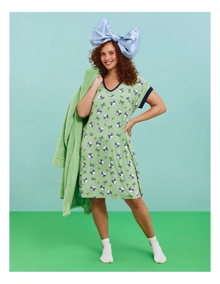Peanuts Snoopy Bow Nightie in Print image 4