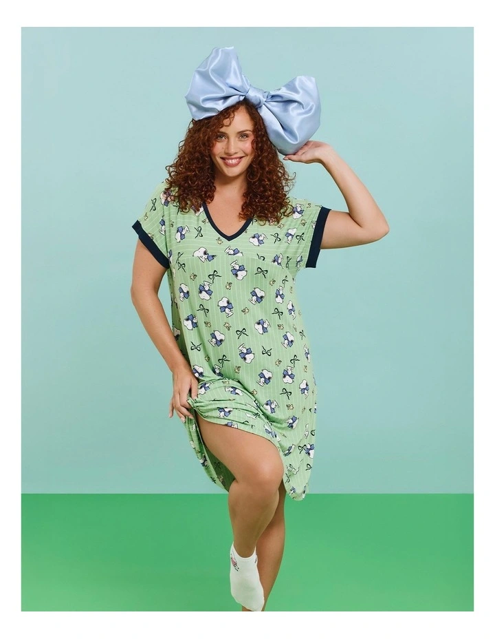 Peanuts Snoopy Bow Nightie in Print image 5