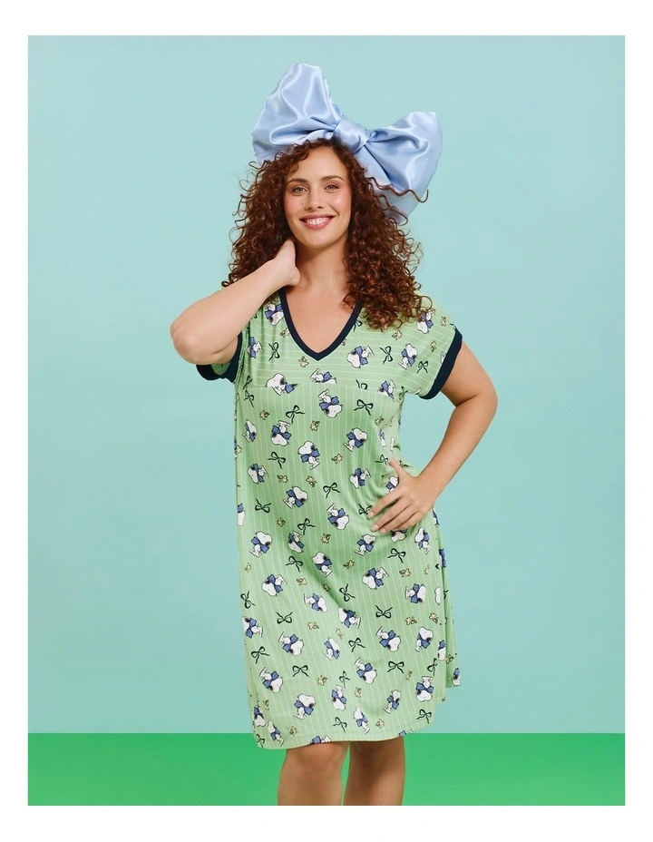 Peanuts Snoopy Bow Nightie in Print image 6