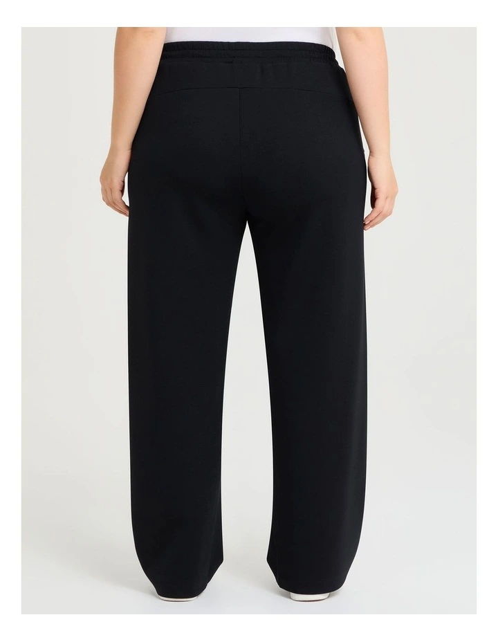 Luxe Touch Wide Leg Trackpant in Black image 2