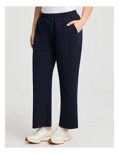 Luxe Touch Wide Leg Trackpant in Navy