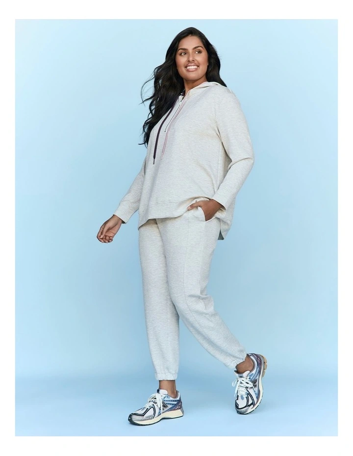 Luxe Touch Seam Detail Jogger Grey Marle image 3