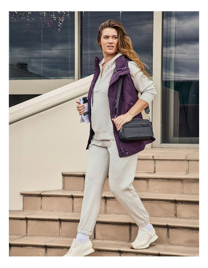 Luxe Touch Seam Detail Jogger Grey Marle image 4