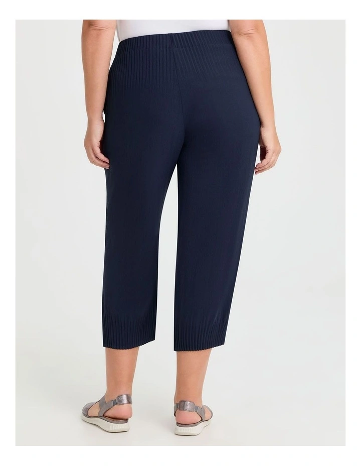 Pleat Hem Crop Pant in Dark Indigo image 2