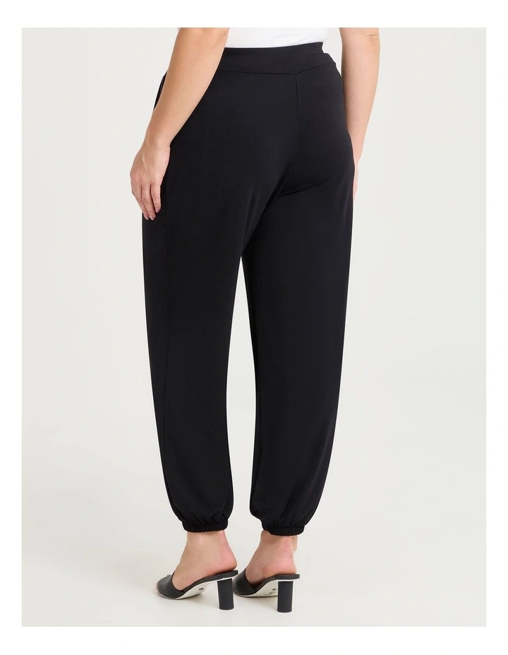 Harem Tapered Evening Pant in Black image 2