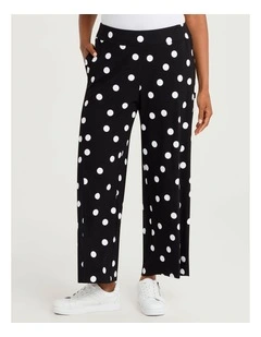 Natural Polka Dot Pant in Black