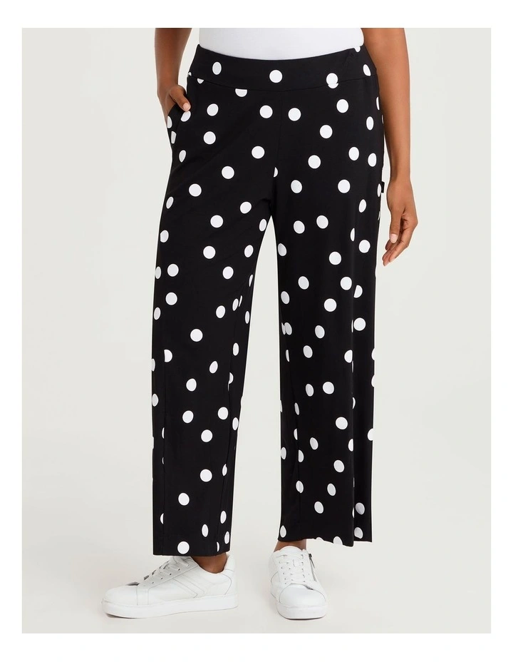 Natural Polka Dot Pant in Black image 1