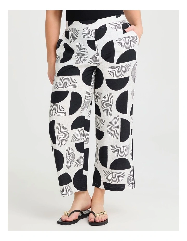 Natural Tara Abstract Pant in Print image 1