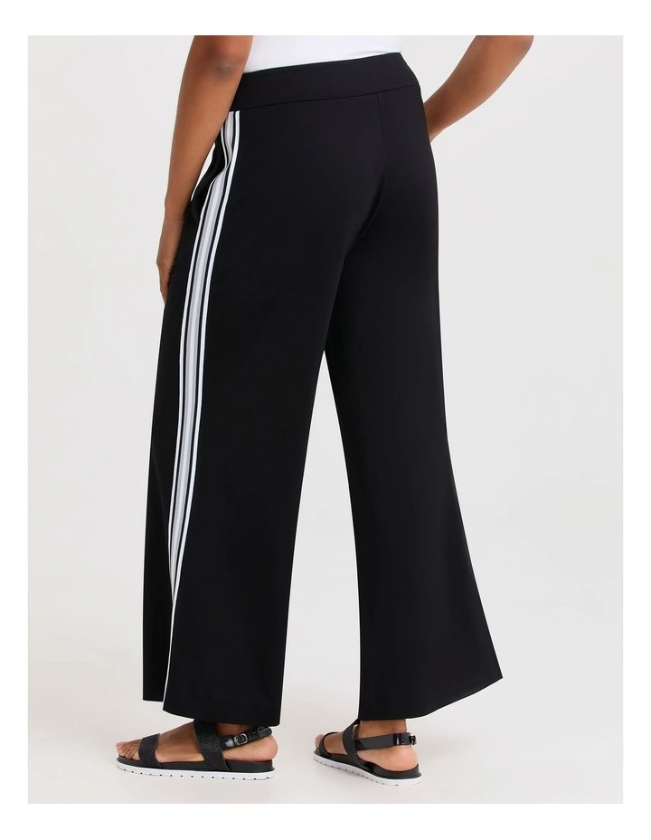 Natural Aroha Side Stripe Pant in Black image 2