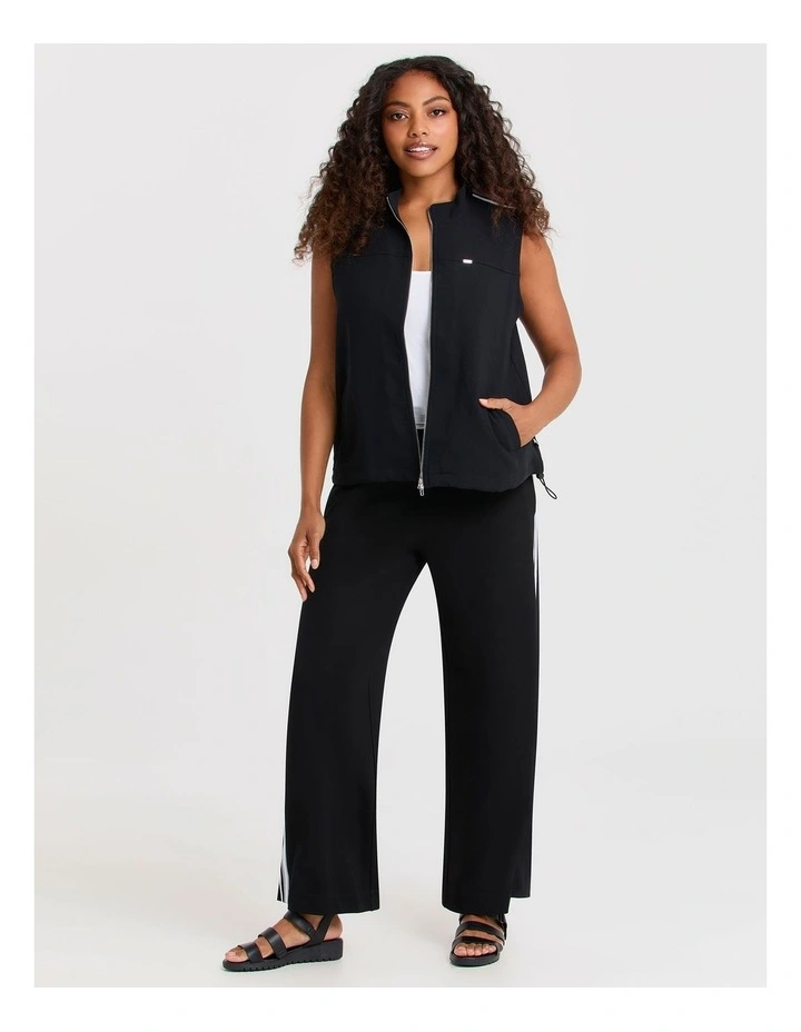Natural Aroha Side Stripe Pant in Black image 5