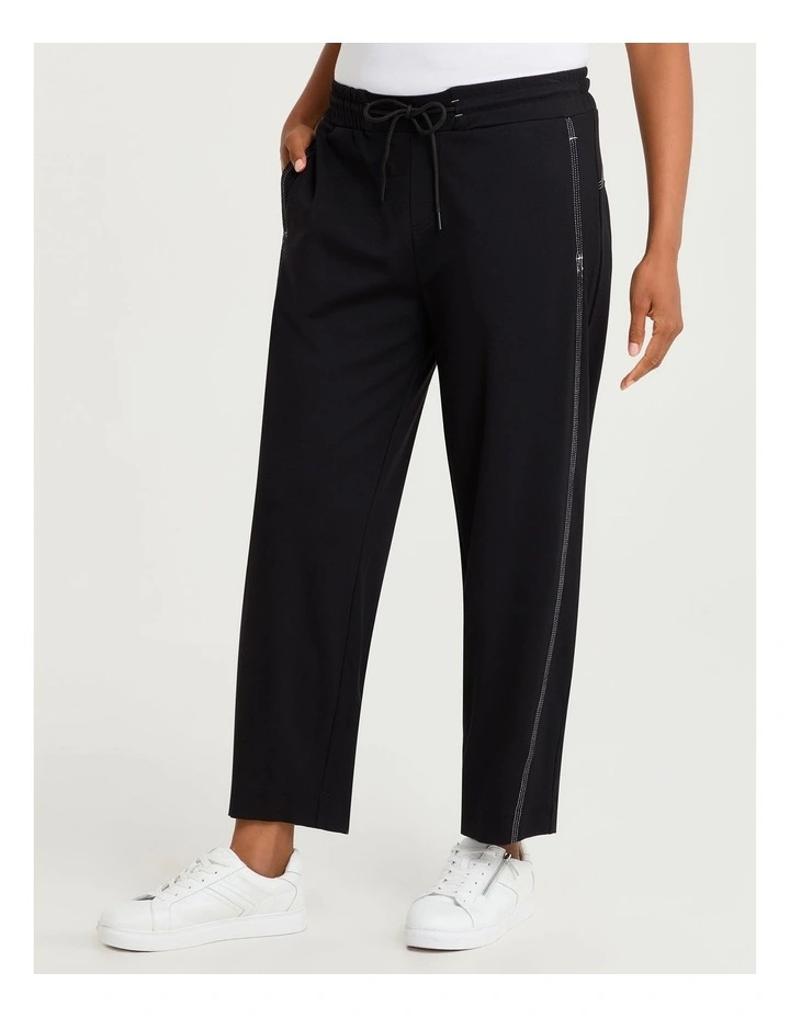 Ponte Stitch Samara Pant in Black image 1