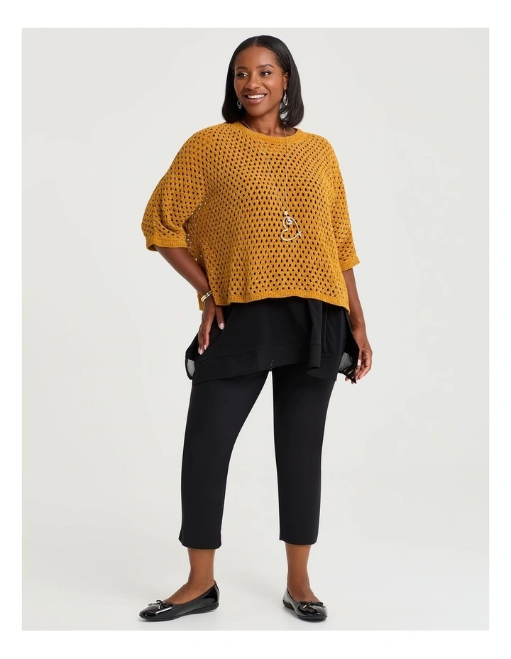 Texture Selena Pocket Pant in Black image 3