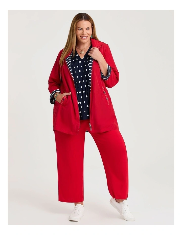 Sailor Button Natural Pant in Racing Red image 3
