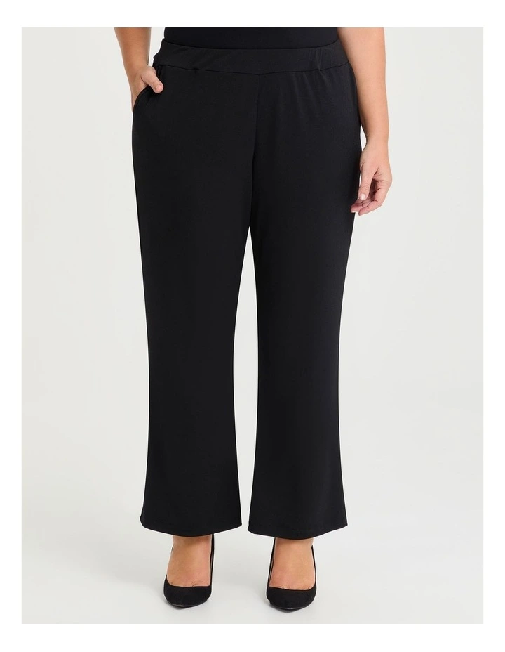 Strut Bootleg Knit Pant in Black image 1