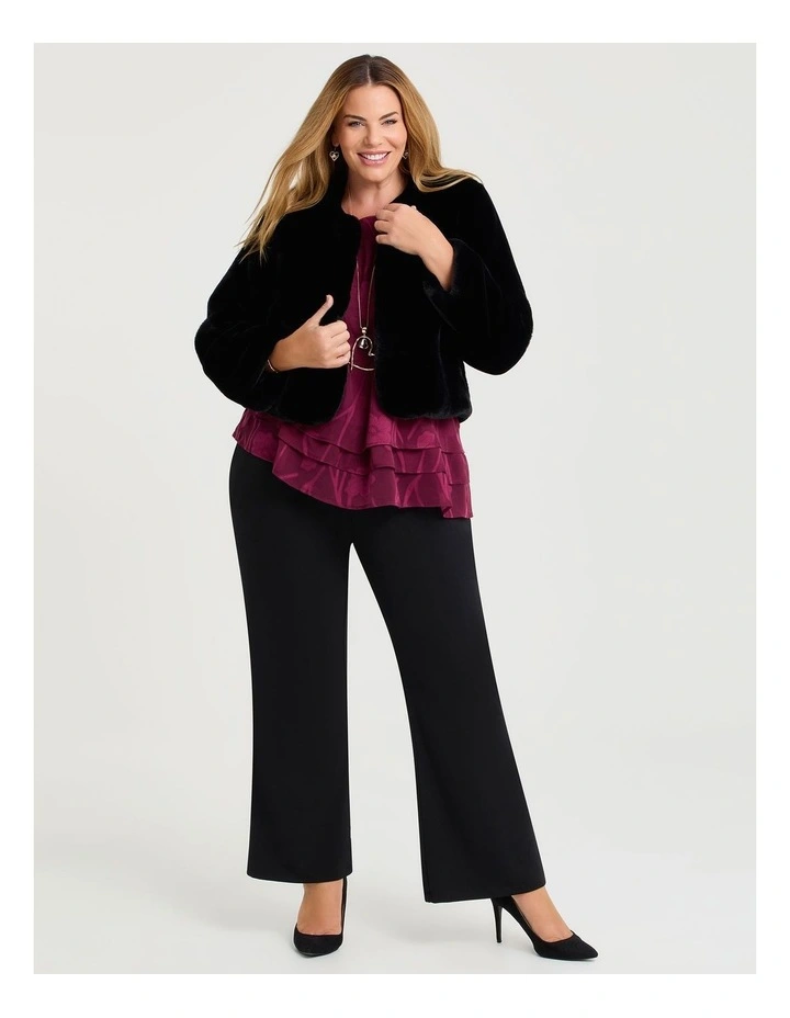 Strut Bootleg Knit Pant in Black image 3