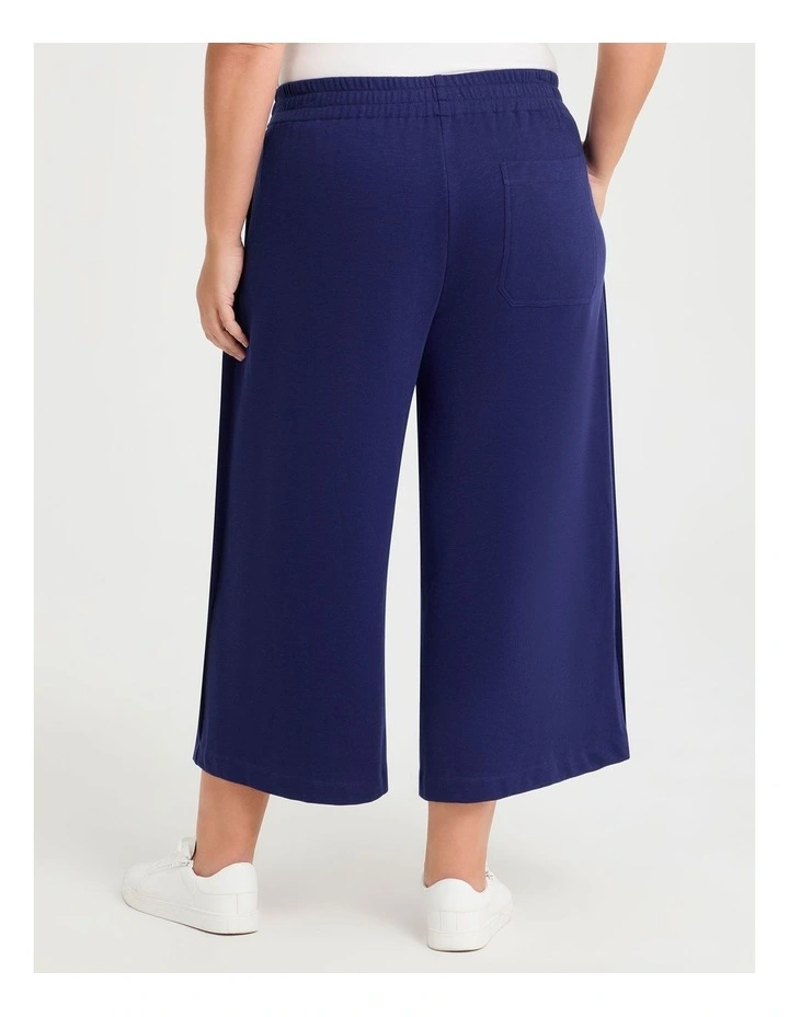 Culotte Track Pant in Navy image 2