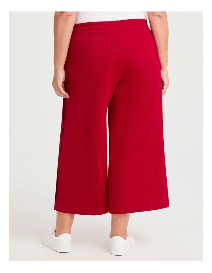 Culotte Track Pant in Ribbon Red image 2