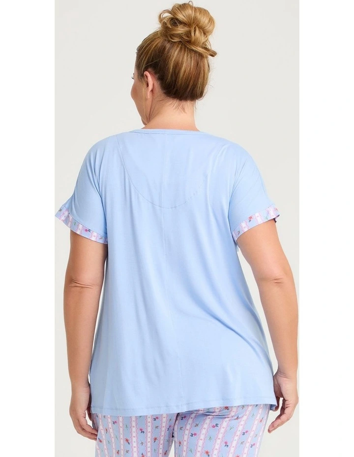 Bamboo Pastel Pyjama Top Baby Blue image 2
