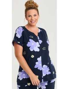 Australian Cotton Dusk Pj Top Print