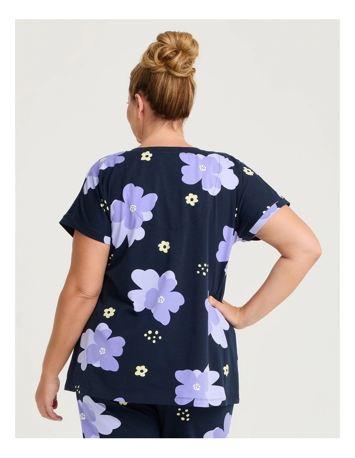Australian Cotton Dusk Pyjama Top in Print image 2