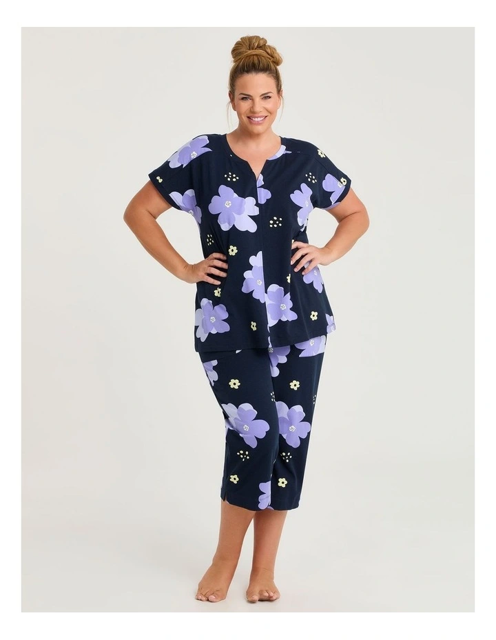 Australian Cotton Dusk Pyjama Top in Print image 3