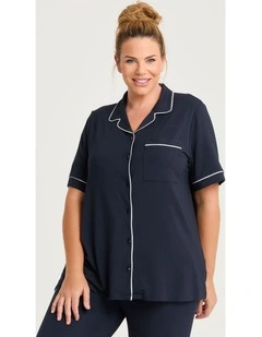 Modal Soft Touch Pyjama Top Navy
