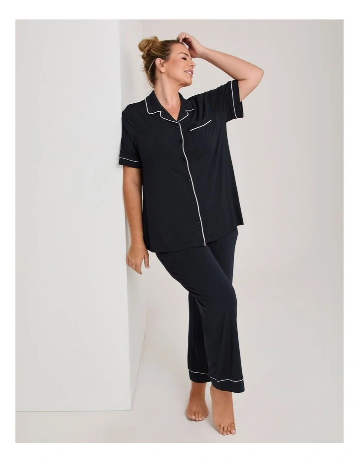 Modal Soft Touch Pyjama Top Navy image 3