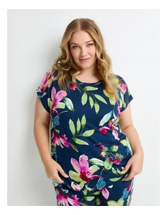 Bamboo Floral Night Pyjama Top in Print