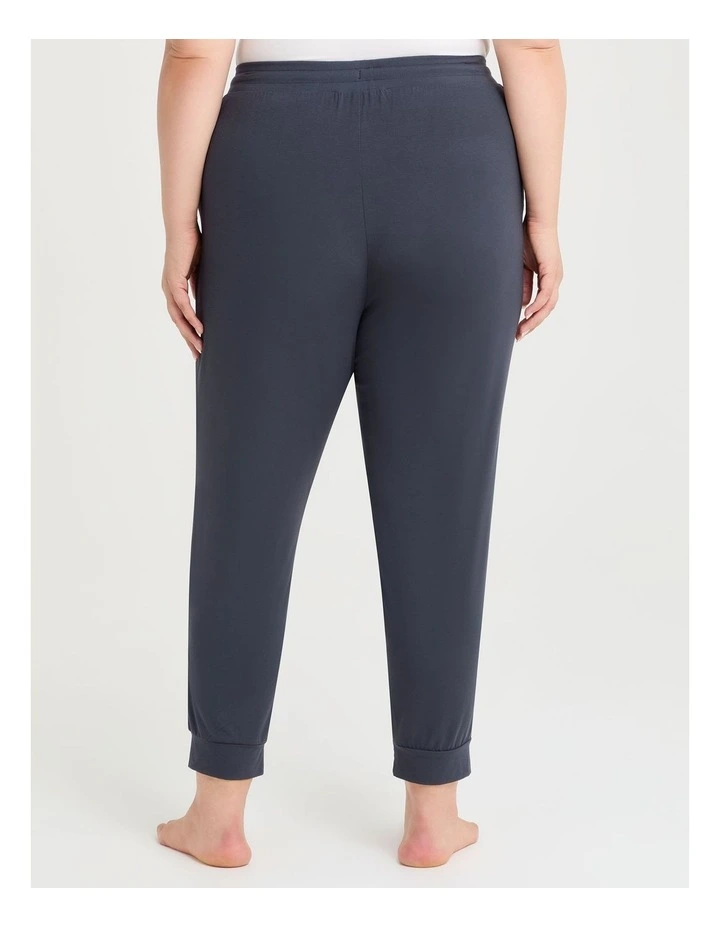 Modal Soft Touch Cuffed Pyjama Pant in Ebony Gray image 2