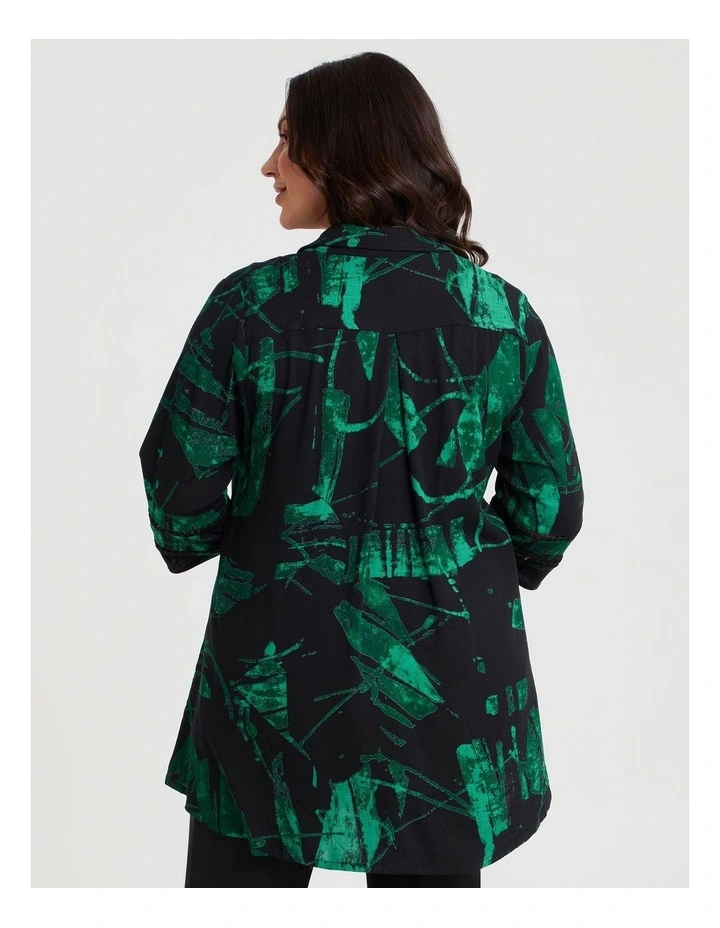 Colour Focus Natural Shirt Jewel Green Print image 2