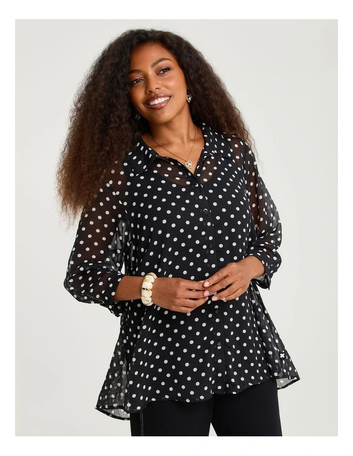 Chiffon Polka Dot Shirt image 1
