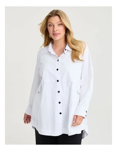 Cotton Stretch Elodie Shirt White