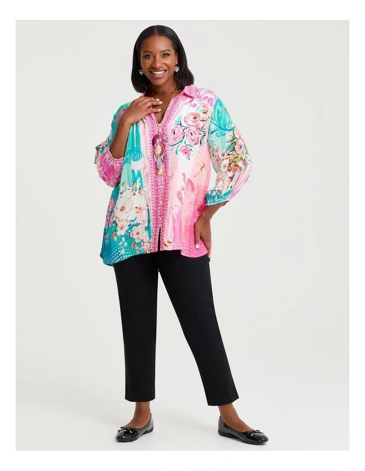 Natural Camellia Shirt in Print image 3