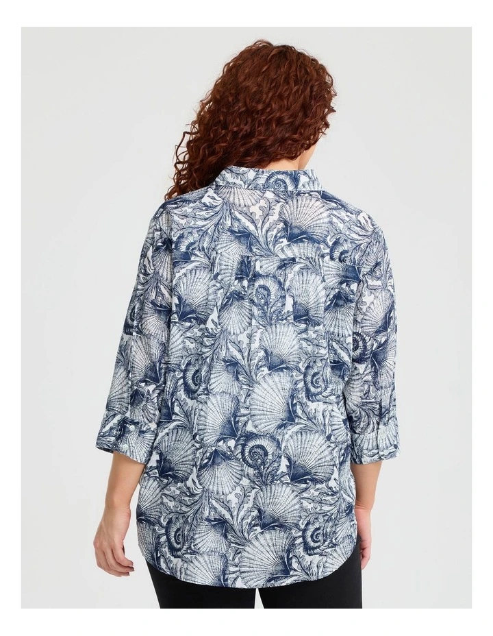 Natural Seashells Flowy Shirt Print image 2
