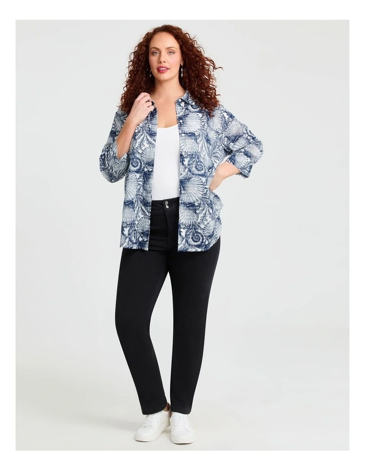 Natural Seashells Flowy Shirt Print image 3