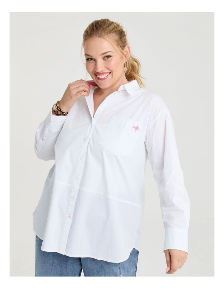 Cotton Oversized Shirt White image 1