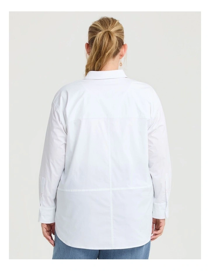 Cotton Oversized Shirt White image 2