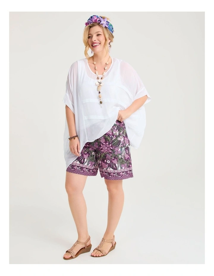 Catalina Natural Ginger Short in Print image 3